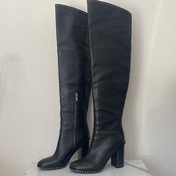 Sigerson Morrison Shoes - Sigerson Morrison Mars Black Leather Studded Boots